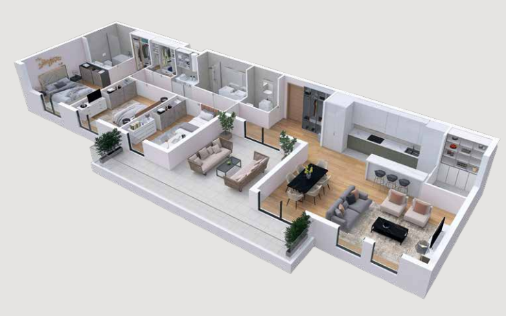 cetvorosoban stan 4 planet residence 2-8. sprat roommateor