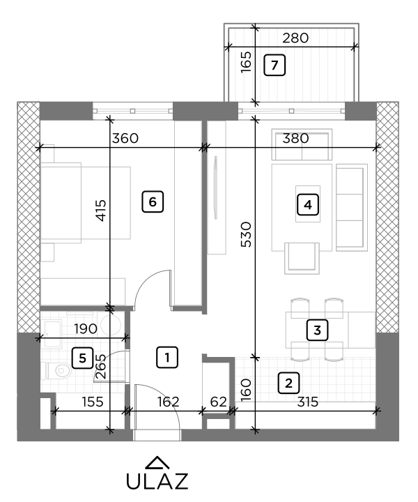 dvosoban stan tlocrt residence roommateor