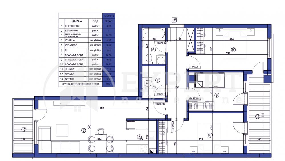 Slika 4 - Bulevar dr Zorana, Četvorosoban stan na prodaju, 99m2, 223.400€
