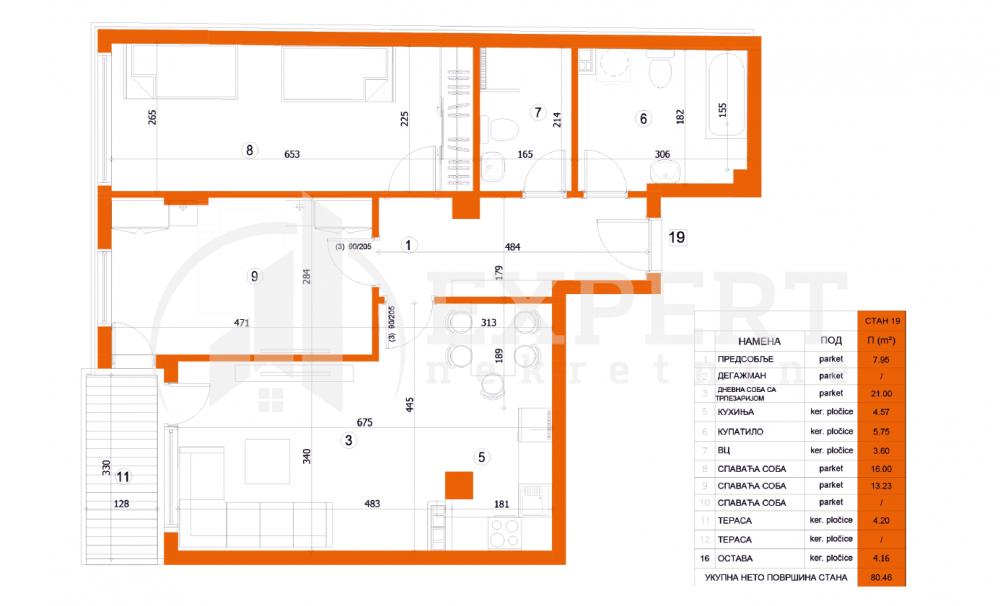 Slika 4 - Bulevar dr Zorana, Trosoban stan na prodaju, 80m2, 180.249€