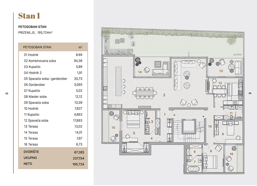 Slika 0 - Četvorosoban stan na prodaju, 237m2, 1.200.000€