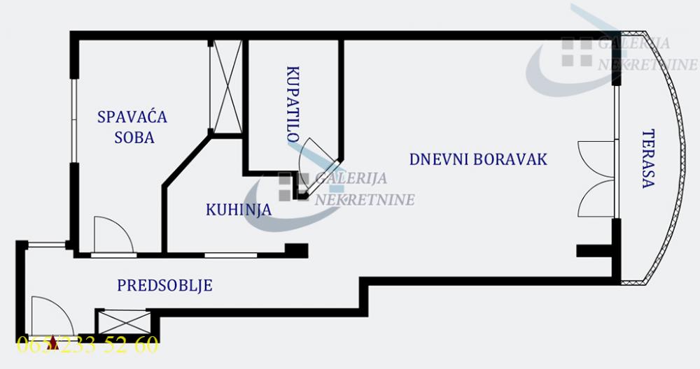 Slika 4 - Nebojšina, Dvosoban stan na prodaju, 54m2, 269.000€
