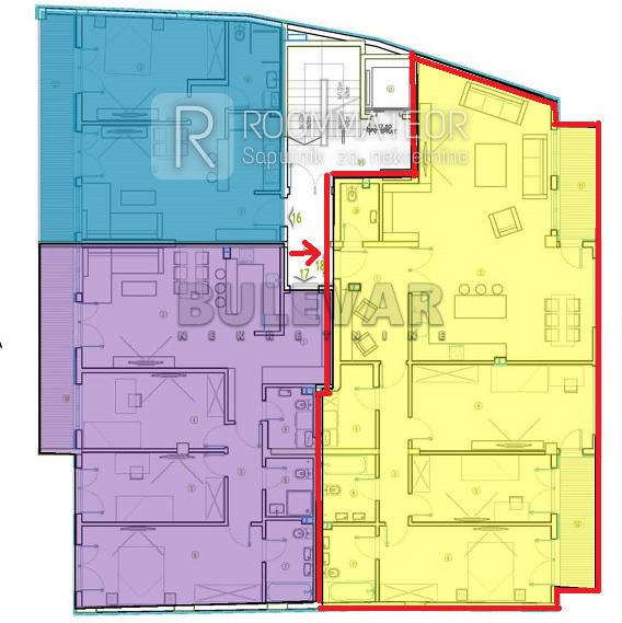 Slika 1 - Cara Dušana, Četvorosoban stan na prodaju, 139m2, 334.440€