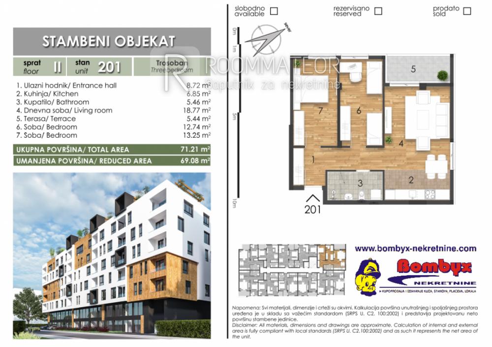Slika 2 - Trosoban stan na prodaju, 69m2, 162.100€