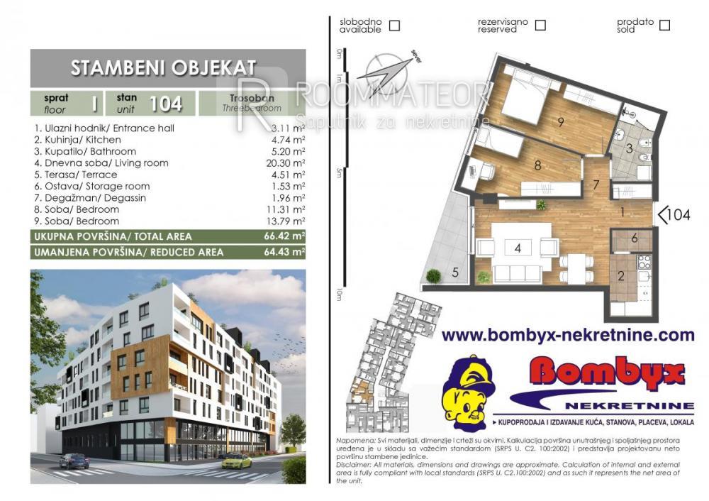 Slika 8 - Trosoban stan na prodaju, 69m2, 162.100€