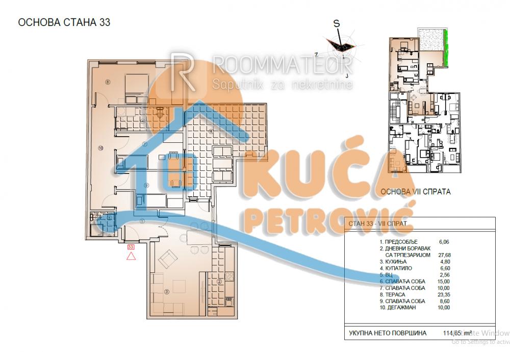 Slika 2 - Cara Dušana, Četvorosoban stan na prodaju, 114m2, 252.250€