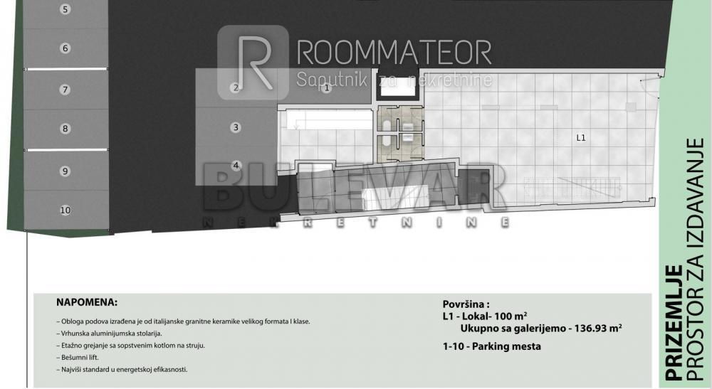 Glavna slika -Vojvode Tankosića,  Lokal za izdavanje, 550m2, 5.600€