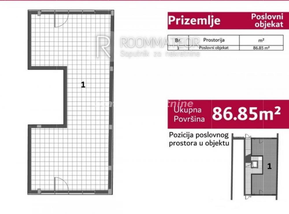 Glavna slika - Lokal na prodaju, 87m2, 224.000€
