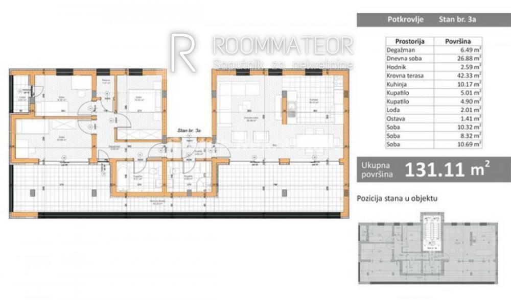 Glavna slika -Četvorosoban stan na prodaju, 134m2, 220.800€