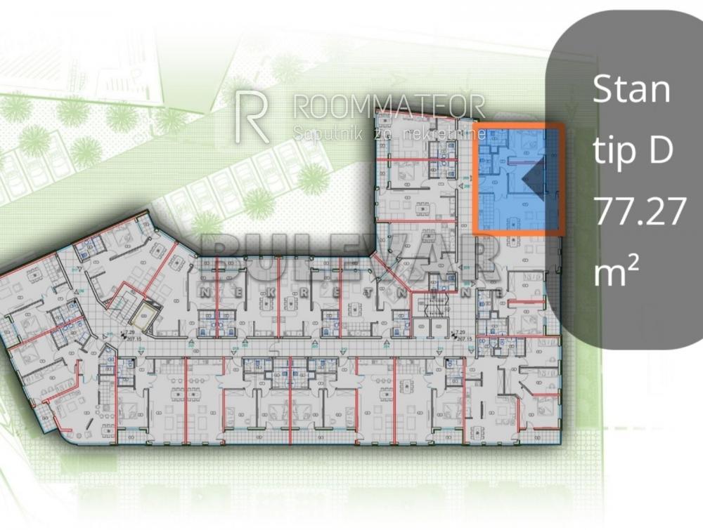 Slika 2 - Bulevar Nemanjića, Trosoban stan na prodaju, 77m2, 175.400€