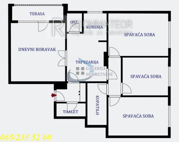 Slika 7 - Bulevar kralja Aleksandra, Troiposoban stan na prodaju, 88m2, 250.000€