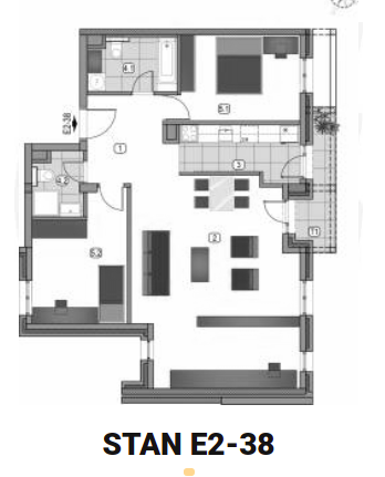 Glavna slika -Novi Beograd, Trosoban stan na prodaju, 95.43m2