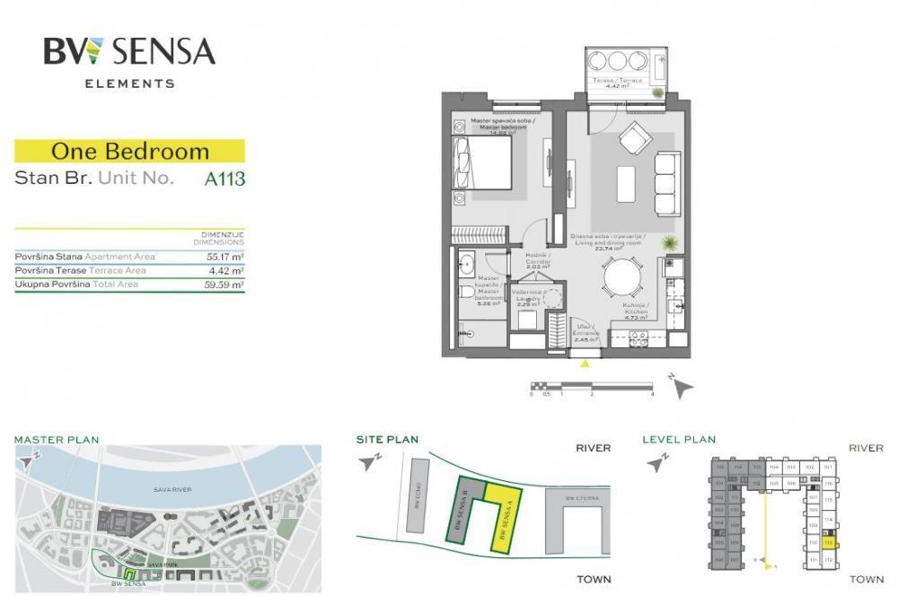 Glavna slika -Beograd na vodi, Dvosoban stan na prodaju, 59.59m2
