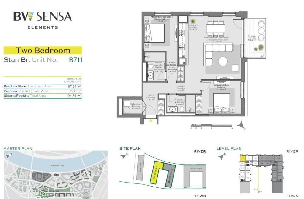 Glavna slika -Beograd na vodi, Trosoban stan na prodaju, 94.84m2