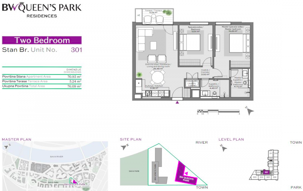 Glavna slika -Beograd na vodi, Trosoban stan na prodaju, 76.09m2