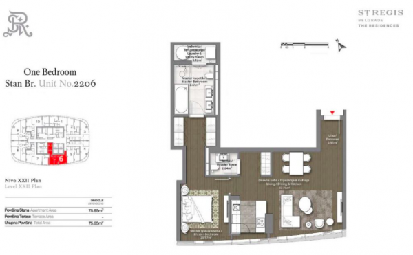 Glavna slika -Beograd na vodi, Dvosoban stan na prodaju, 75.65m2