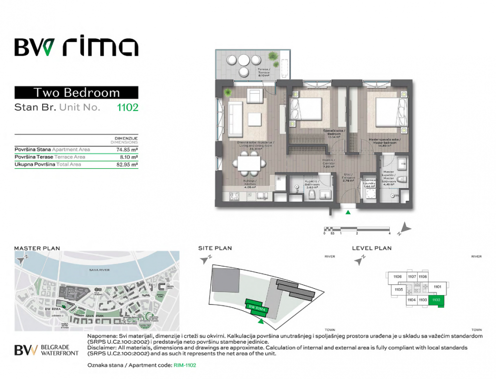 Glavna slika -Beograd na vodi, Dvoiposoban stan na prodaju, 82.95m2