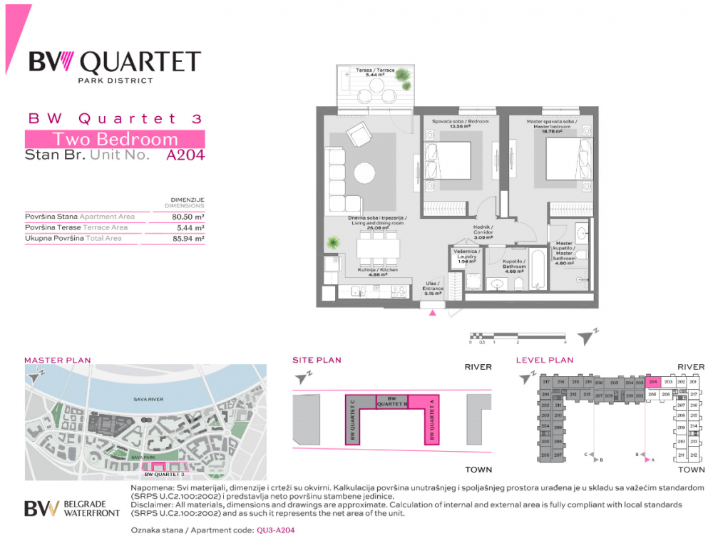 Glavna slika -Beograd na vodi, Dvoiposoban stan na prodaju, 85.94m2
