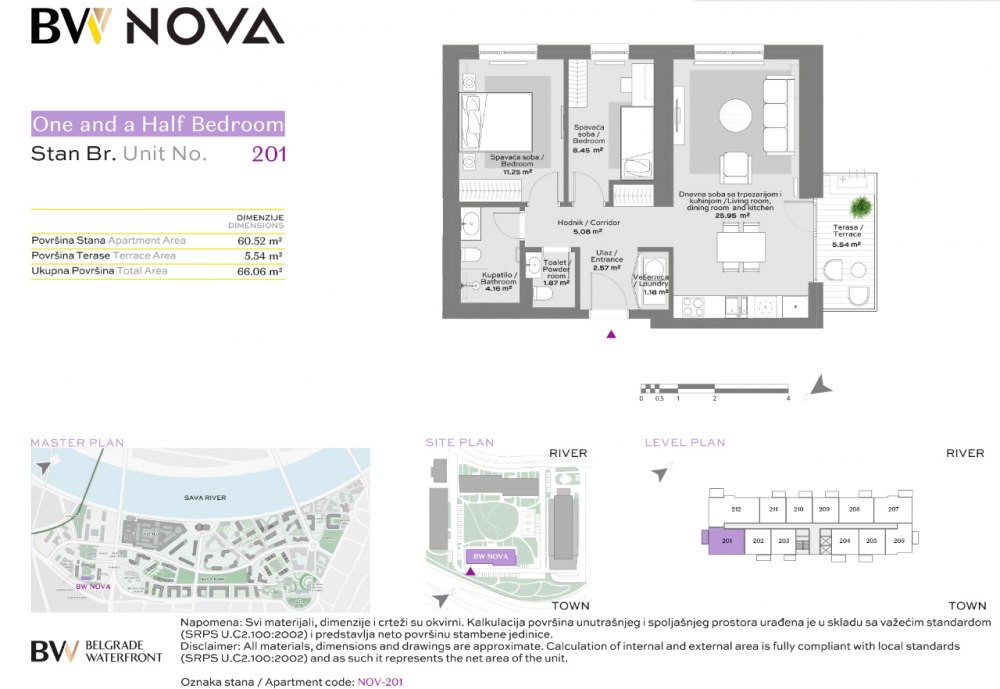 Glavna slika -Beograd na vodi, Dvoiposoban stan na prodaju, 66.06m2