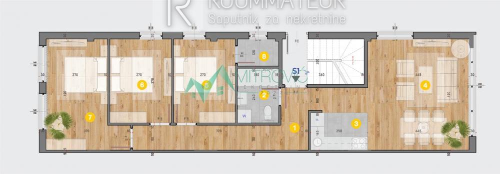 Slika 1 - Četvorosoban stan na prodaju, 77m2, 206.295€
