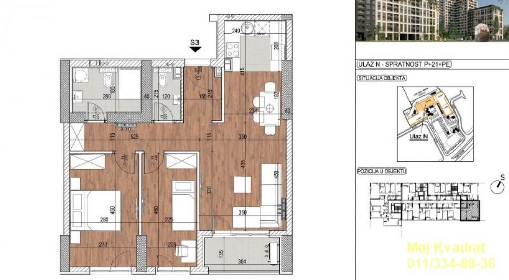 Slika 4 - Trosoban stan na prodaju, 67m2, 242.303€