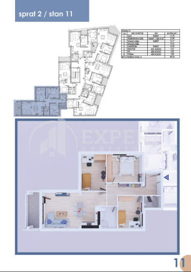Slika 1 - Svetosavska, Troiposoban stan na prodaju, 89m2, 205.000€