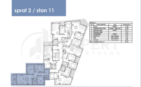 Slika 3 - Svetosavska, Troiposoban stan na prodaju, 89m2, 205.000€