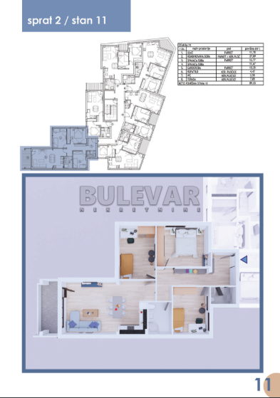 Slika 1 - Svetosavska, Troiposoban stan na prodaju, 89m2, 192.060€