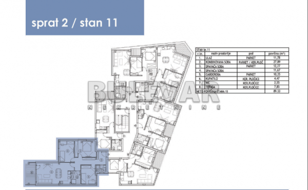Slika 3 - Svetosavska, Troiposoban stan na prodaju, 89m2, 192.060€