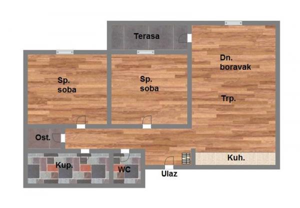 Glavna slika -Trosoban stan na prodaju, 58m2, 130.500€