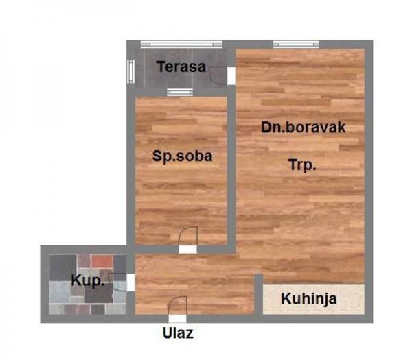 Slika 1 - Dvosoban stan na prodaju, 44m2, 120.000€