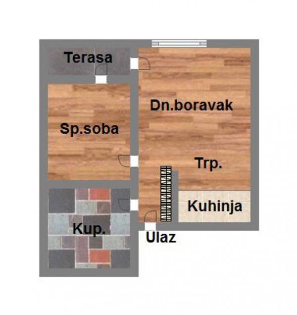 Glavna slika -Dvosoban stan na prodaju, 44m2, 64.070€