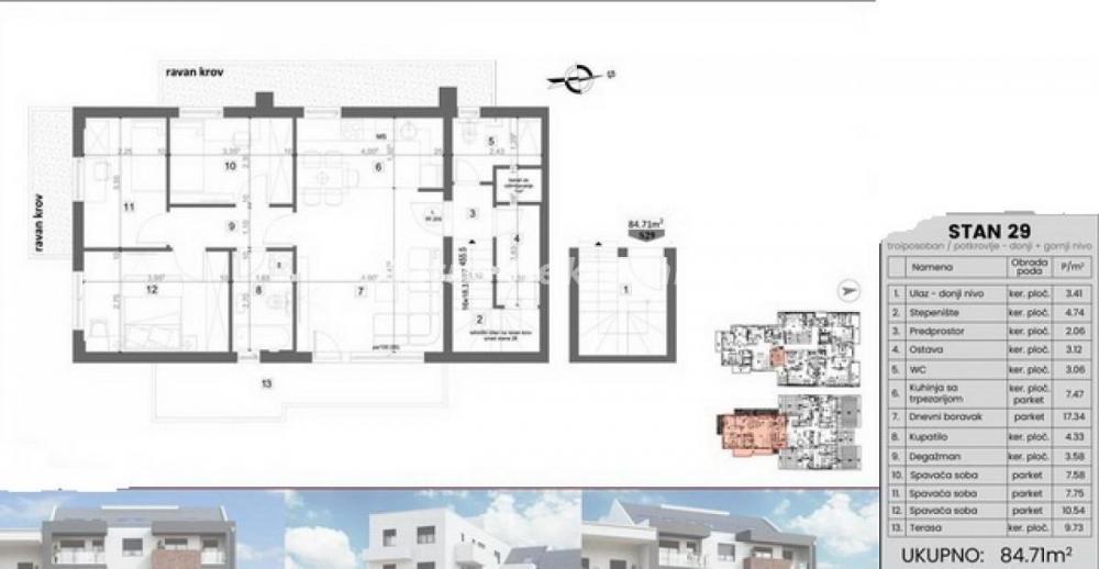 Glavna slika -Četvorosoban stan na prodaju, 85m2, 236.400€