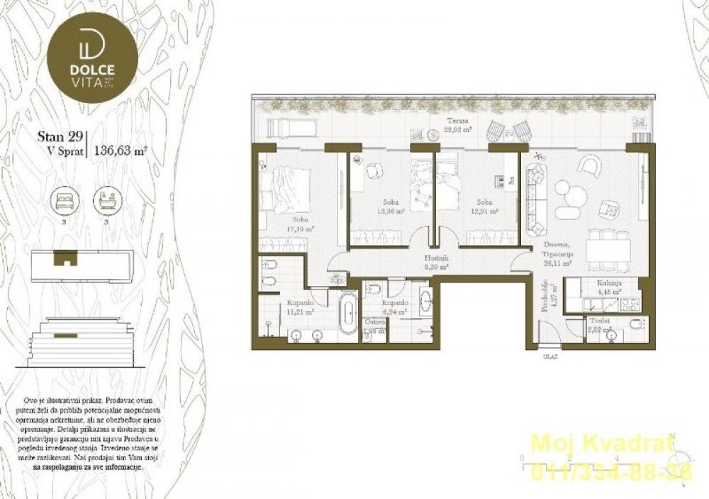 Glavna slika -Četvorosoban stan na prodaju, 137m2, 576.324€