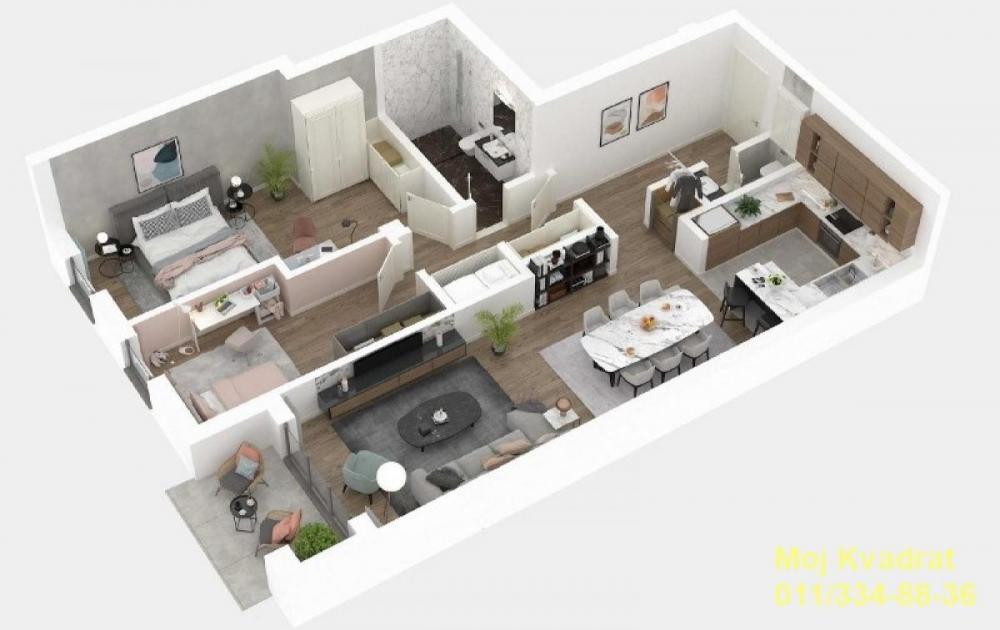 Glavna slika -Trosoban stan na prodaju, 99m2, 430.000€