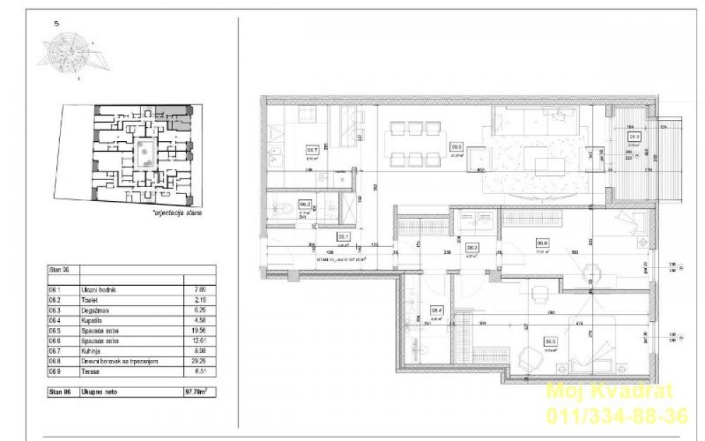 Slika 1 - Trosoban stan na prodaju, 99m2, 430.000€