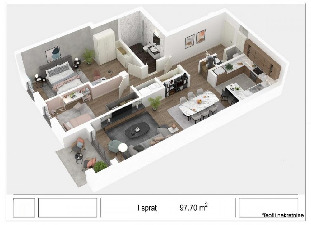Slika 1 - Loznička, Troiposoban stan na prodaju, 98m2, 430.000€
