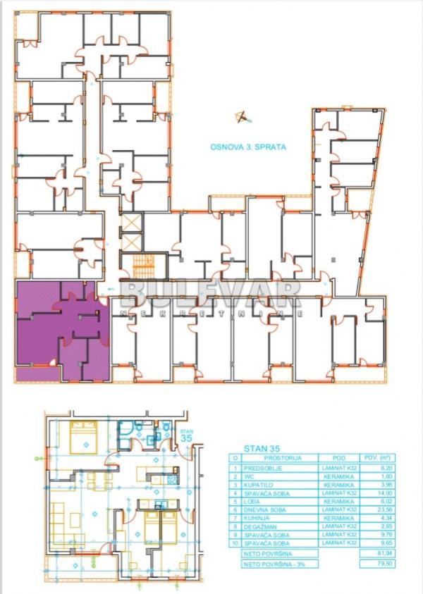 Slika 6 - Mokranjčeva, Troiposoban stan na prodaju, 81m2, 144.220€