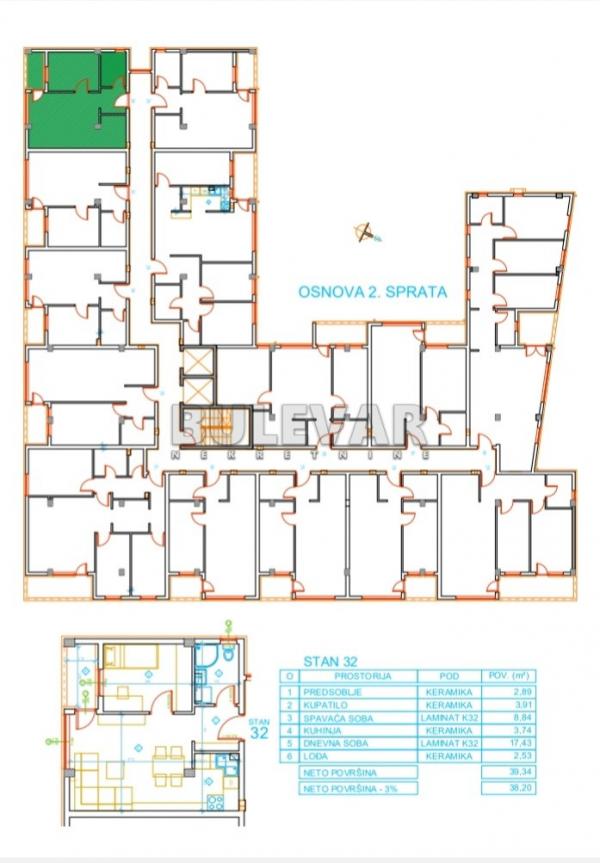 Slika 6 - Mokranjčeva, Jednoiposoban stan na prodaju, 39m2, 64.910€