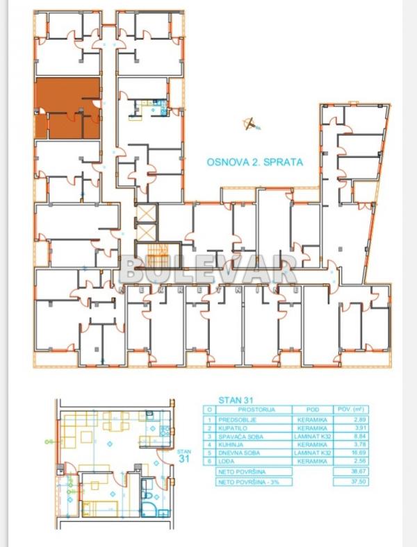 Slika 6 - Mokranjčeva, Jednoiposoban stan na prodaju, 38m2, 63.810€