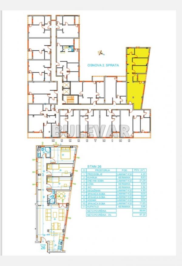 Slika 6 - Mokranjčeva, Troiposoban stan na prodaju, 89m2, 158.190€