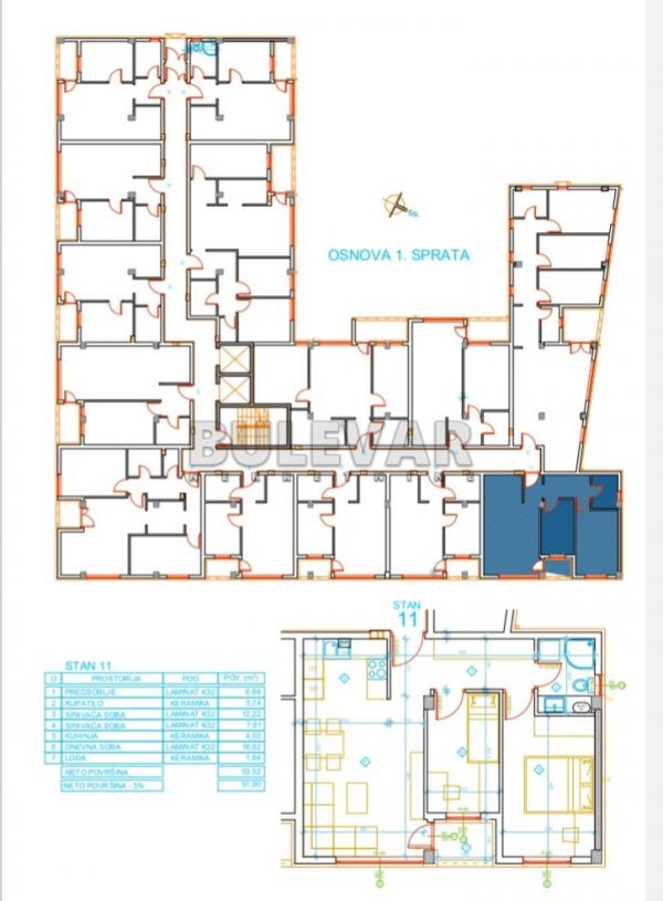 Slika 6 - Mokranjčeva, Dvoiposoban stan na prodaju, 53m2, 94.200€