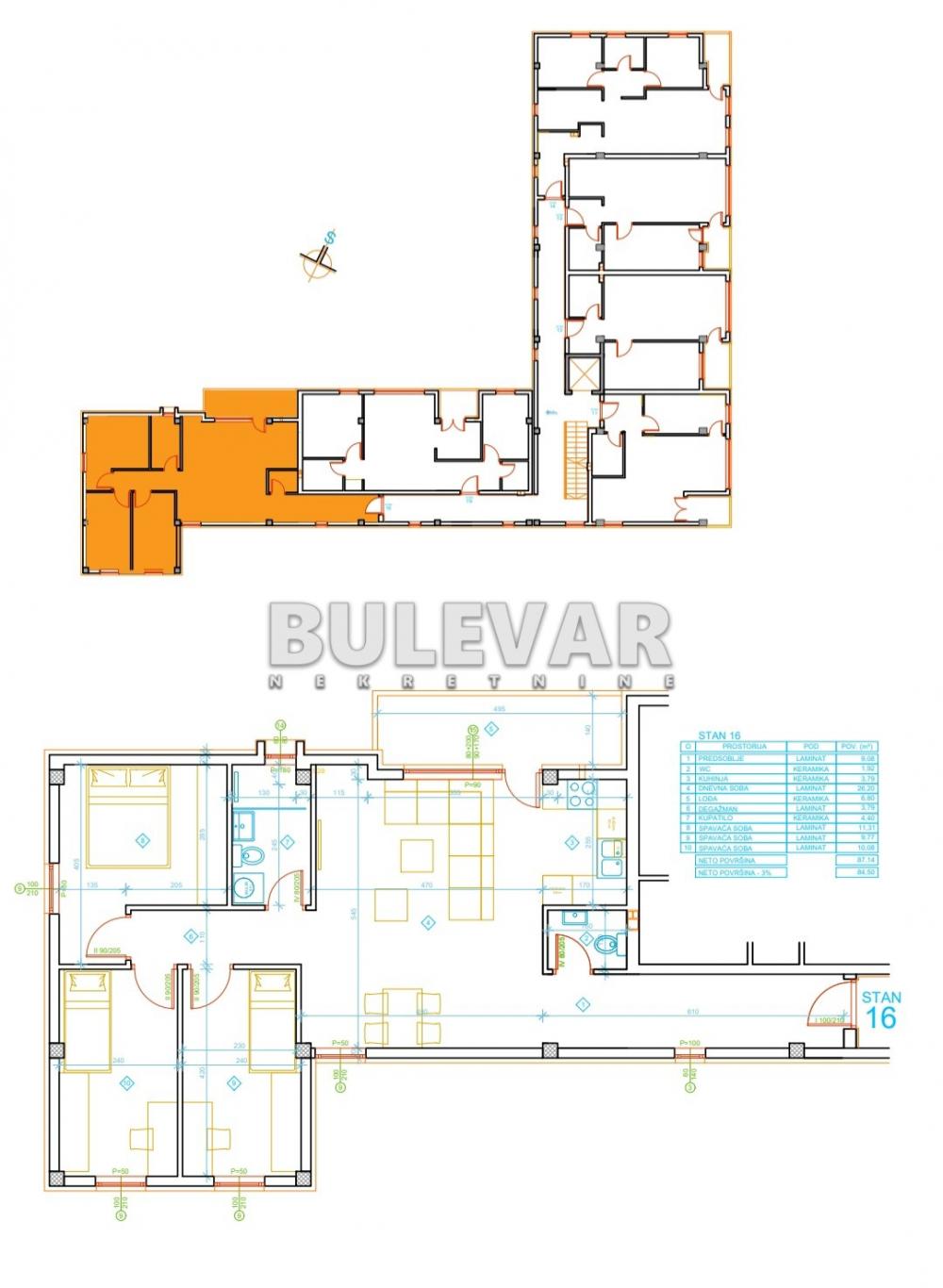 Slika 4 - Mokranjčeva, Troiposoban stan na prodaju, 87m2, 152.500€