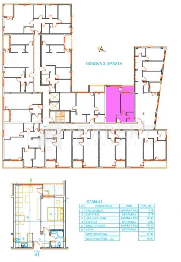 Slika 6 - Mokranjčeva, Jednoiposoban stan na prodaju, 47m2, 84.400€