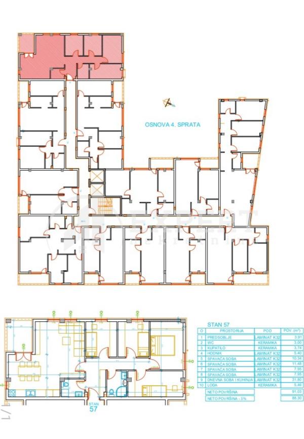 Slika 6 - Mokranjčeva, Četvorosoban stan na prodaju, 91m2, 160.220€