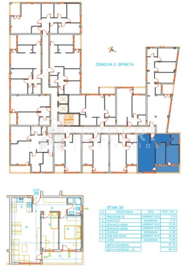 Slika 6 - Mokranjčeva, Dvoiposoban stan na prodaju, 67m2, 118.180€