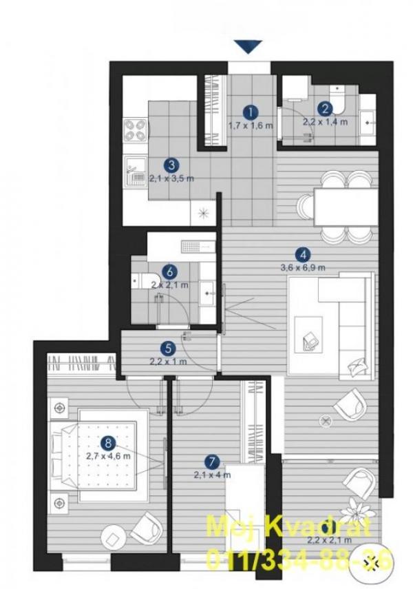 Glavna slika -Dvosoban stan na prodaju, 67m2, 254.600€