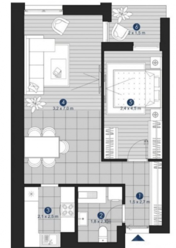 Glavna slika -Autokomanda, Dvosoban stan na prodaju, 53m2, 186.730€