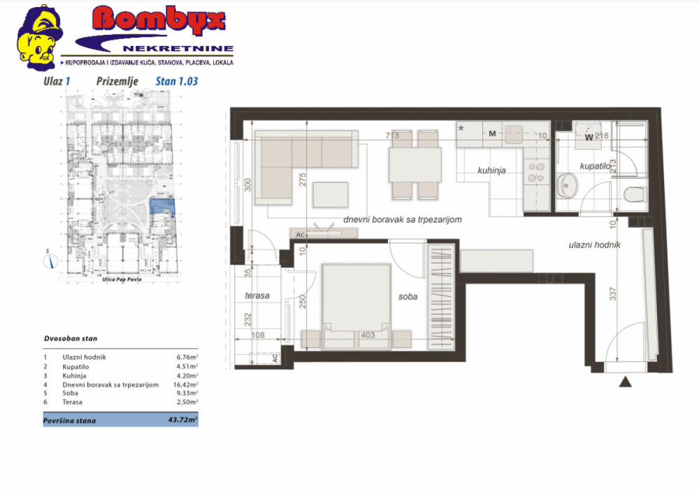 Slika 2 - Dvosoban stan na prodaju, 44m2, 150.834€