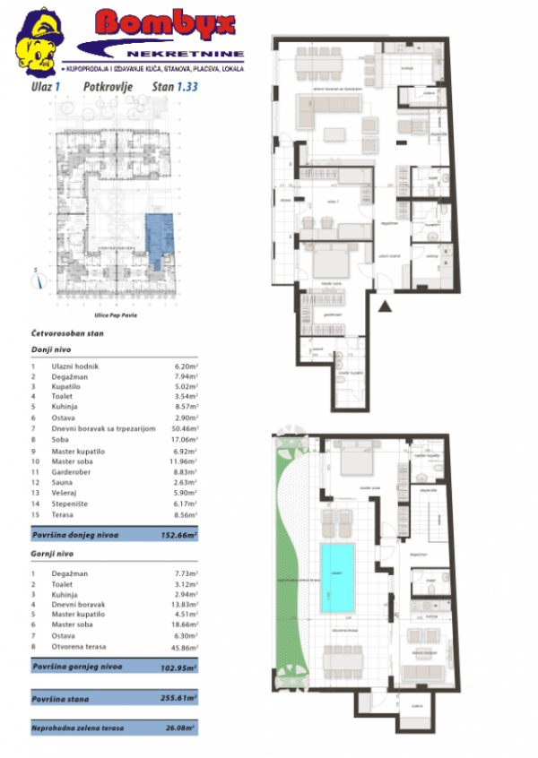 Slika 1 - Petosoban stan na prodaju, 256m2, 766.830€